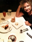 Paula with dessert at Roy's